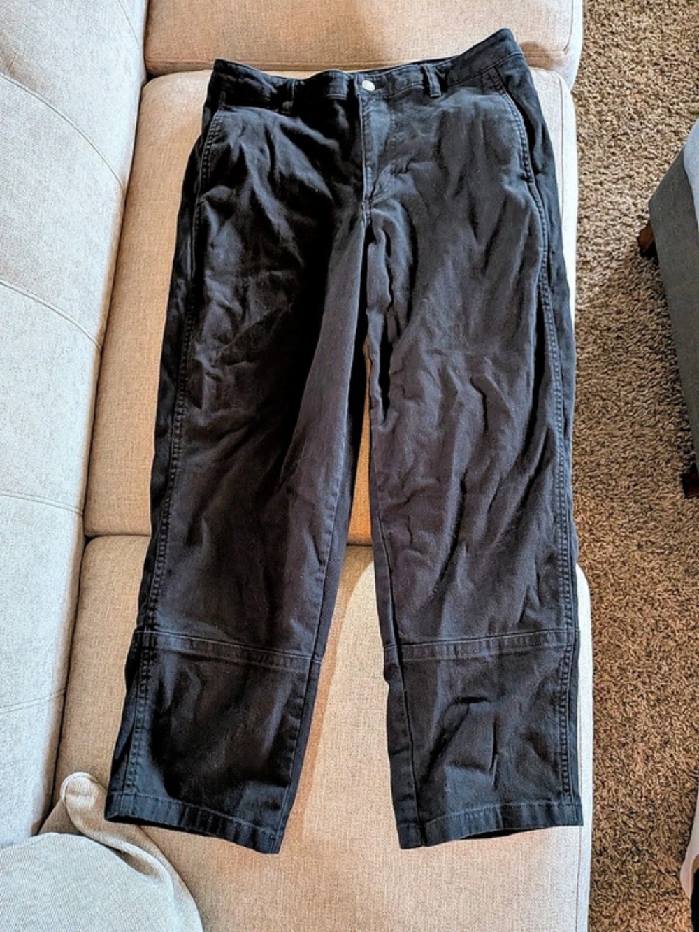 Quince Organic Stretch Cotton Twill Barrel Pants Organic Cotton Straight Leg